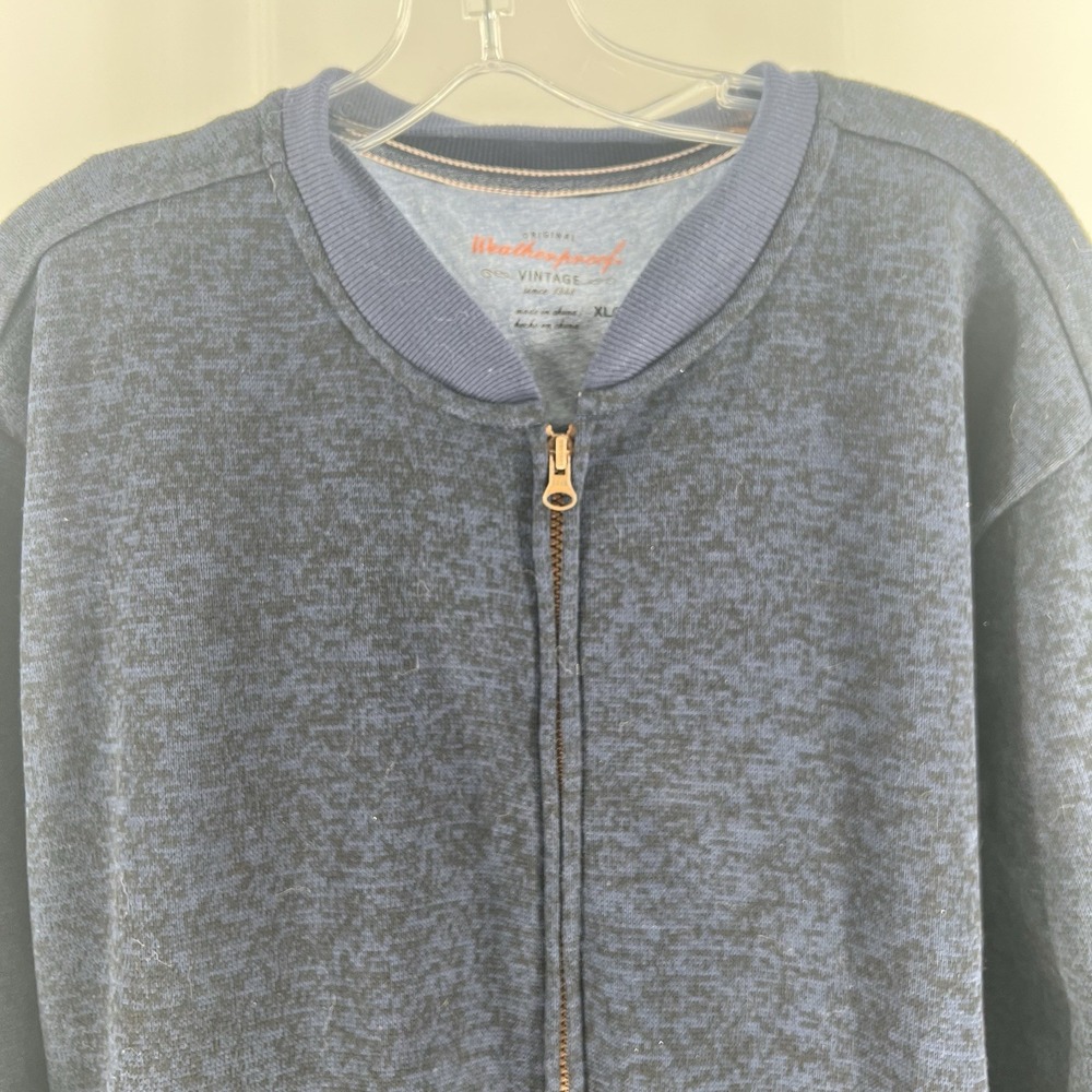 Weatherproof Brand Mens Jacket XL  Blue Full Zip‎ Sweatshirt Style Soft